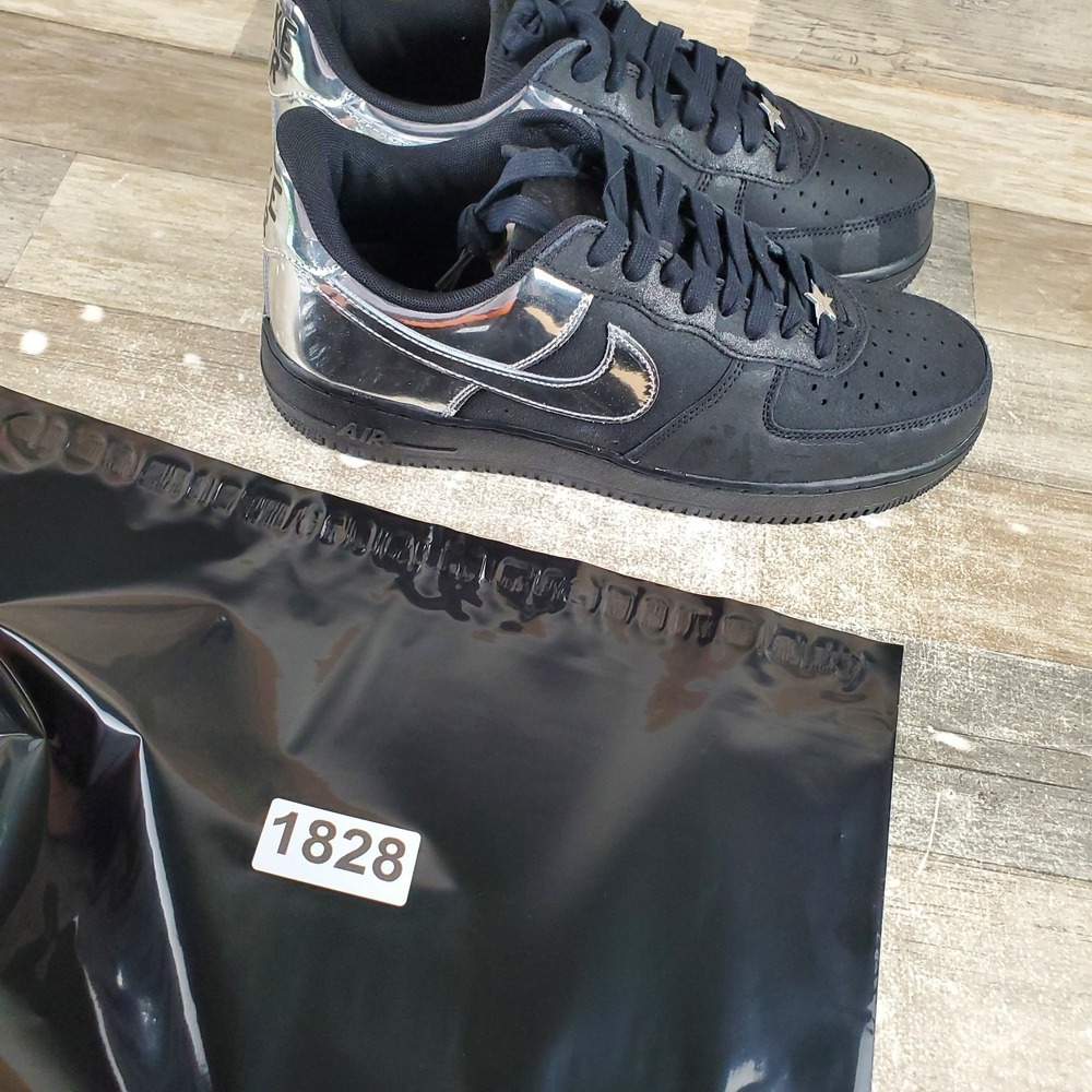 Nike Air Force 1 Low Retro All-Star Mens Shoes Sz 10.5 Black Lace Up Sneakers - Picture 10 of 10